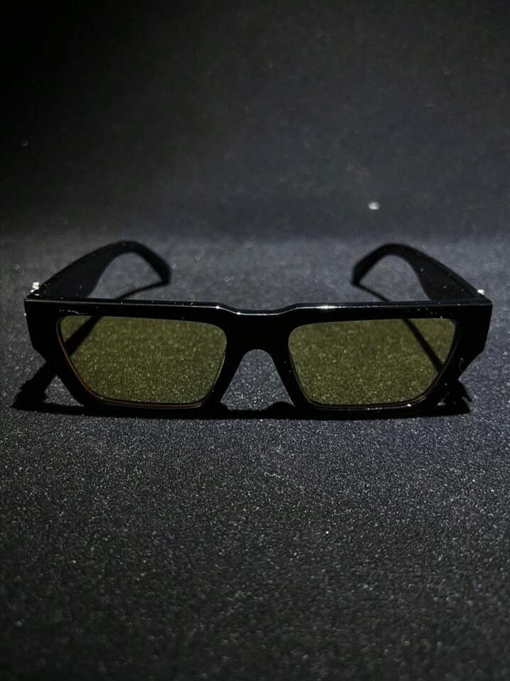 ENAK 1pc Polasup Rhinestone Cross & Heart Decor Unbreakable Polycarbonate Lens Square Sunglasses